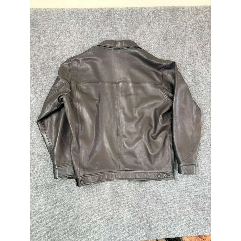 $795 Polo Ralph Lauren Brown Mint Genuine Leather Jacket Coat Blazer Size: M